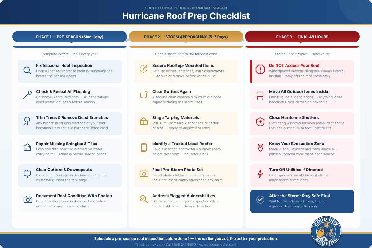 The complete hurricane roof prep checklist